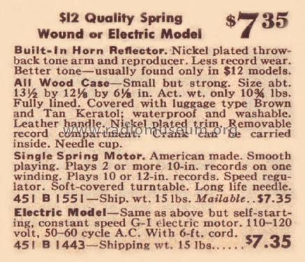 Airline 1551 Order= 451 B 1551 ; Montgomery Ward & Co (ID = 1920036) TalkingM