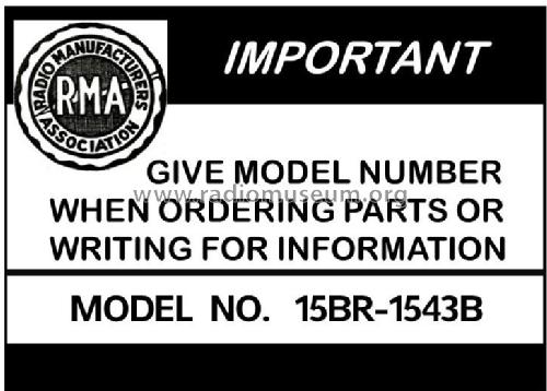 Airline 15BR-1543B Order= 62 C 1543 M ; Montgomery Ward & Co (ID = 2823706) Radio