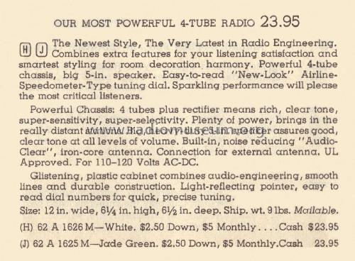 Airline 1625 ; Montgomery Ward & Co (ID = 2105636) Radio