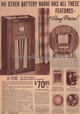 Airline 62-410 'Movie Dial' Order= 162 C 410 ; Montgomery Ward & Co (ID = 1844691) Radio