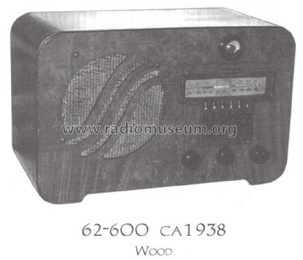 Airline 62-600 Order= P462 B600 ; Montgomery Ward & Co (ID = 1487517) Radio