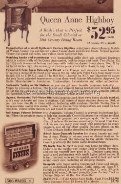 Airline 62-712 Order= 262 B 712 Ch= 83WG-704A; Montgomery Ward & Co (ID = 1884997) Radio