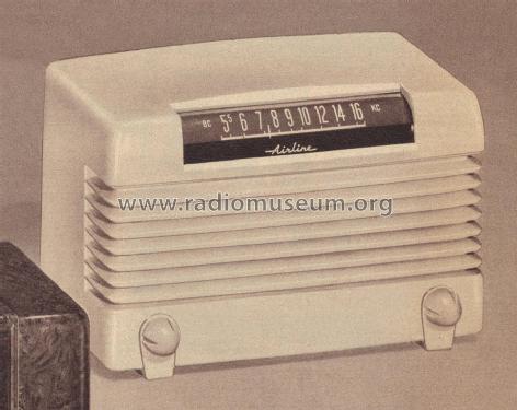 Airline 64BR 1504B Order= 62 C 1504M; Montgomery Ward & Co (ID = 2012692) Radio