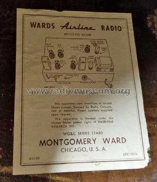 Airline 64WG-2500B Order= 62 C 2500 R ; Montgomery Ward & Co (ID = 2440718) Radio