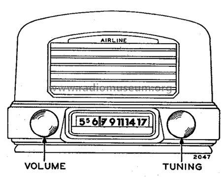 Airline 74BR-1501B Order= 62 A 1501M ; Montgomery Ward & Co (ID = 392474) Radio