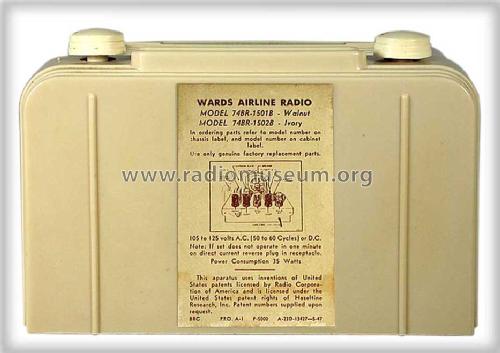 Airline 74BR-1502B Order= 62 A 1502M ; Montgomery Ward & Co (ID = 270144) Radio