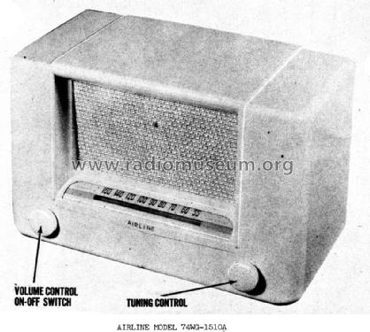 Airline 74WG-1510A Order= 62 C 1510M; Montgomery Ward & Co (ID = 909909) Radio