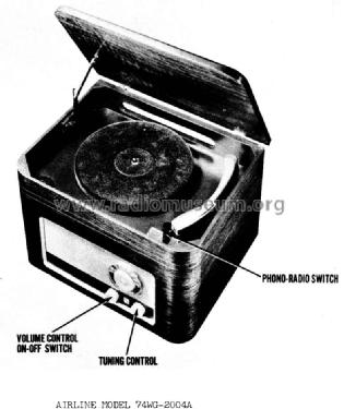 Airline 74WG-2004A Order= 62 A 2004M; Montgomery Ward & Co (ID = 909915) Radio