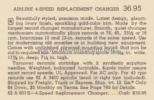 Airline 803 ; Montgomery Ward & Co (ID = 2095827) R-Player