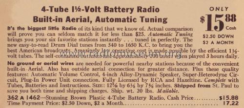 Airline 93BR-1462A Order= 362 A 1462 ; Montgomery Ward & Co (ID = 1911585) Radio