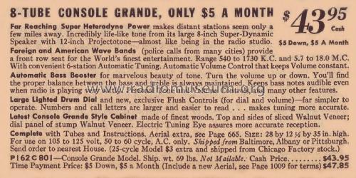 Airline 93WG-801 Order= P162 C 801 ; Montgomery Ward & Co (ID = 1891668) Radio