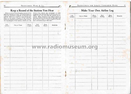 Airline Conqueror; Montgomery Ward & Co (ID = 2701692) Radio