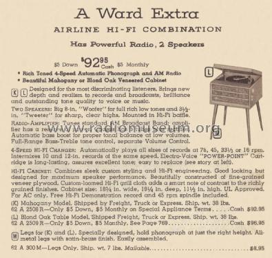 Airline GAA-2508C ; Montgomery Ward & Co (ID = 2095798) Radio