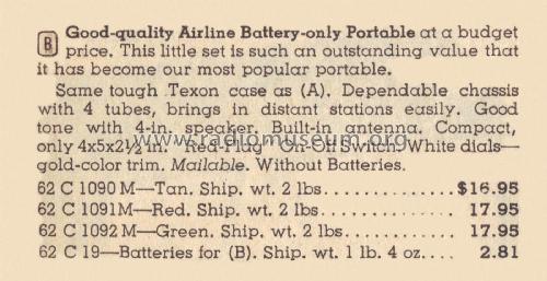 Airline GEN-1090A ; Montgomery Ward & Co (ID = 2119951) Radio