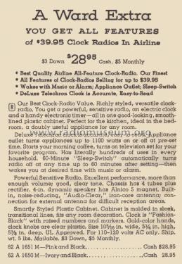 Airline GSL-1650A ; Montgomery Ward & Co (ID = 2106926) Radio