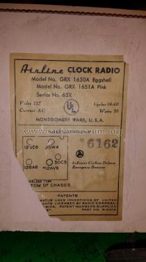 Airline GSL-1651A ; Montgomery Ward & Co (ID = 1928259) Radio