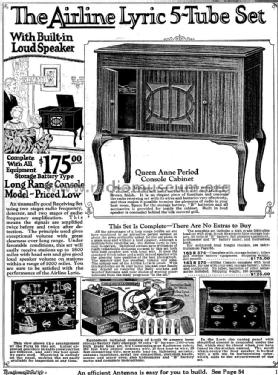 Airline Lyric 5-Tube Set ; Montgomery Ward & Co (ID = 1105180) Radio