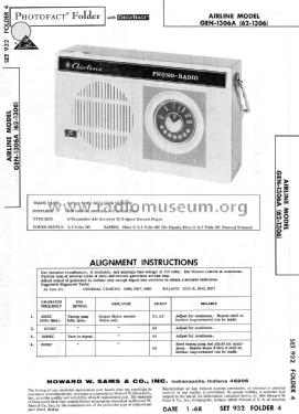 Airline Phono Radio All Transistor 62-1306A; Montgomery Ward & Co (ID = 1518092) Radio