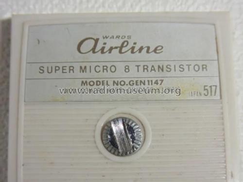 Airline Transistor 8 Super Micro 62-1147 ; Montgomery Ward & Co (ID = 2788139) Radio