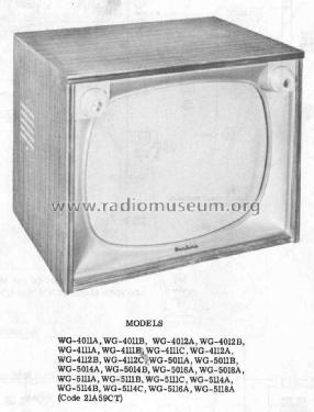 Airline WG-4112A Code 21A59CT; Montgomery Ward & Co (ID = 2150001) Television