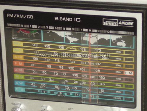 Airline FM/AM/CB 8 Band IC GEN-1473A; Montgomery Ward & Co (ID = 1392632) Radio