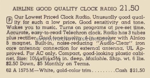 GSL-1575A ; Montgomery Ward & Co (ID = 2107050) Radio