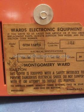 Airline GTM-1689A ; Montgomery Ward & Co (ID = 2836183) Radio