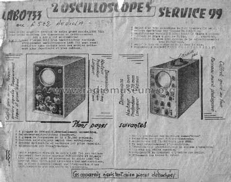 Oscillographe Service 99; Mordant, H.,Radio (ID = 3009352) Equipment