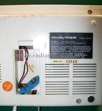 2 Band Digital Clock Radio CR 393; Morphy-Richards Ltd. (ID = 2915444) Radio