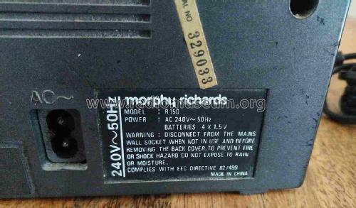 3 Band Portable Radio R150; Morphy-Richards Ltd. (ID = 2995212) Radio