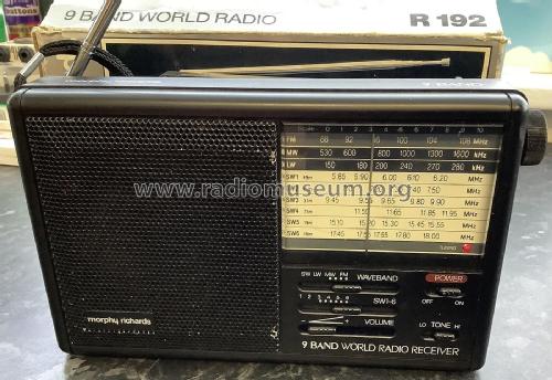 9 Band World Radio Receiver R192; Morphy-Richards Ltd. (ID = 2905220) Radio