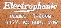 Electrophonic T-600B; Morse Electro (ID = 480290) Radio