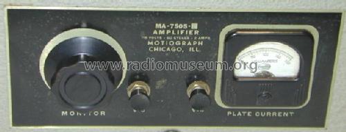 Amplifier MA-7505-A  MA-7505-T; Motiograph; Chicago, (ID = 481388) Ampl/Mixer