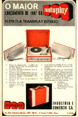 Eletrola Transplay Estereo ; Motoplay S.A. (ID = 1910008) R-Player