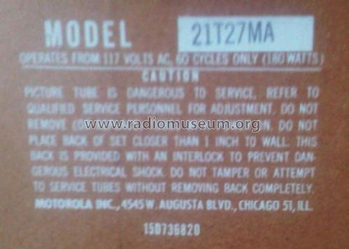 21T27MA Ch= TS-534B; Motorola Inc. ex (ID = 1247746) Televisión