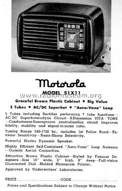 51X11 ; Motorola Inc. ex (ID = 1431689) Radio