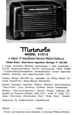 51X13 ; Motorola Inc. ex (ID = 1431653) Radio