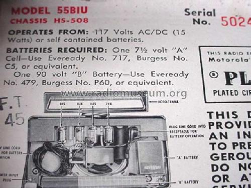 55B1U Ch=HS-508; Motorola Inc. ex (ID = 257318) Radio