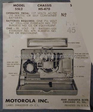 55L2 Ch= HS-470; Motorola Inc. ex (ID = 1857929) Radio