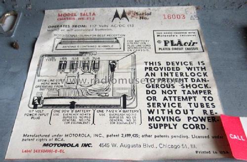 Roto-Tenna 56L1A Ch=HS-513; Motorola Inc. ex (ID = 2374811) Radio