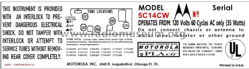 5C14CW Ch= HS-661; Motorola Inc. ex (ID = 2908620) Radio