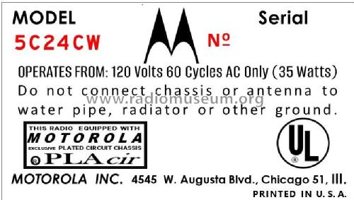 5C24CW ; Motorola Inc. ex (ID = 2944953) Radio