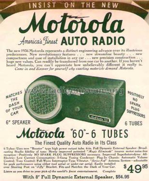 60 ; Motorola Inc. ex (ID = 1704916) Car Radio