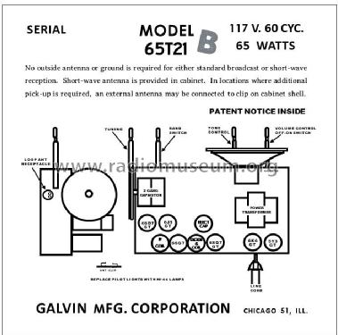 65T21B Ch= HS-67; Motorola Inc. ex (ID = 2917152) Radio