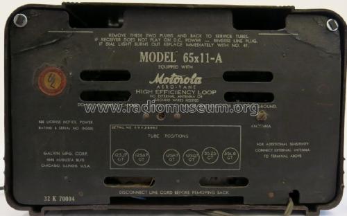 65X11A Ch= HS-51; Motorola Inc. ex (ID = 2220018) Radio