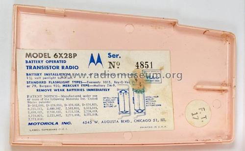 6X28P Ch= HS-638; Motorola Inc. ex (ID = 2817670) Radio