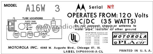 A16W Ch= HS-744; Motorola Inc. ex (ID = 2908638) Radio