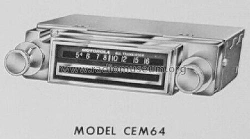 All Transistor Chevrolet Chevelle CEM64; Motorola Inc. ex (ID = 2840050) Car Radio