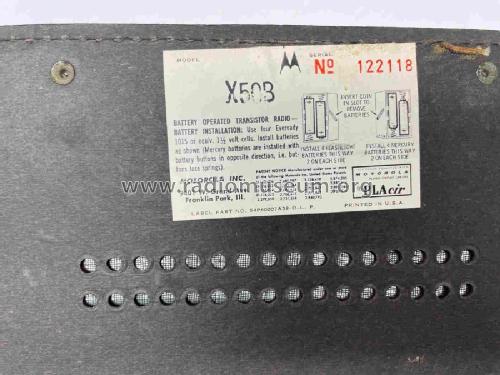 All Transistor X50, X50B ; Motorola Inc. ex (ID = 2997614) Radio