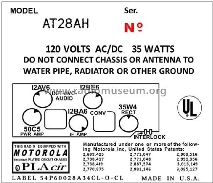 AT28AH; Motorola Inc. ex (ID = 2911430) Radio